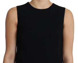 Black Viscose Stretch A-line Shift Mini Dress Dolce & Gabbana
