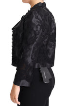 Black Lace Sheer Corset Organza Silk Jacket Dolce & Gabbana