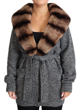 Gray Cardigan Fur Coat Cashmere Jacket Dolce & Gabbana