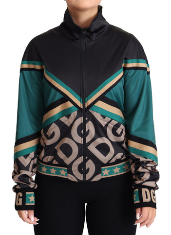 Multicolor DG Logo Mania Track Bomber Jacket Dolce & Gabbana