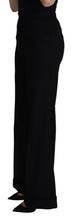 Black Cashmere Wide Leg Women Trouser Pants Dolce & Gabbana