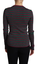Multicolor Stripes Crew Neck Pullover Sweater Dolce & Gabbana
