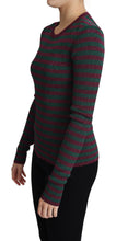 Multicolor Stripes Crew Neck Pullover Sweater Dolce & Gabbana