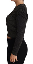 Black Gold Cropped Women Pullover Sweater Dolce & Gabbana