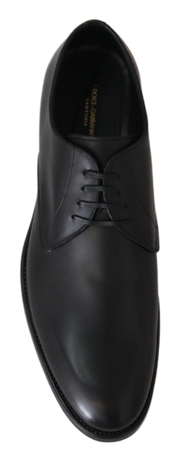 Black Leather SARTORIA Hand Made Shoes Dolce & Gabbana