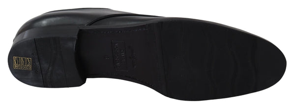 Black Leather SARTORIA Hand Made Shoes Dolce & Gabbana
