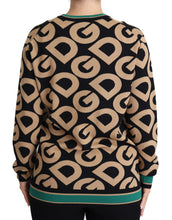 Multicolor DG Mania Wool Crewneck Pullover Sweater Dolce & Gabbana