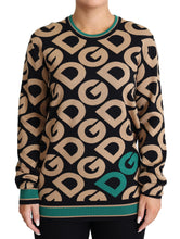 Multicolor DG Mania Wool Crewneck Pullover Sweater Dolce & Gabbana