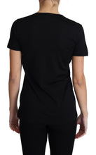Black Wool Round Neck Short Sleeves T-shirt Dolce & Gabbana