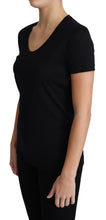 Black Wool Round Neck Short Sleeves T-shirt Dolce & Gabbana