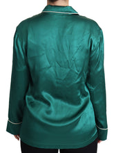 Green Pyjama Blouse Silk Lounge Sleepwear Top Dolce & Gabbana