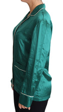 Green Pyjama Blouse Silk Lounge Sleepwear Top Dolce & Gabbana