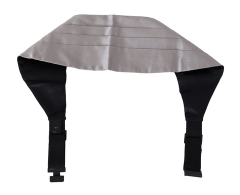 Gray Men Waist Belt 100% Silk Cummerbund Dolce & Gabbana