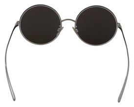 Silver Plated Round Gray Le nses Women Sunglasses Dolce & Gabbana