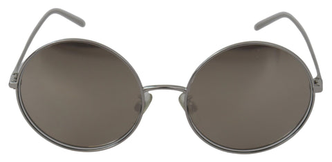 Silver Plated Round Gray Le nses Women Sunglasses Dolce & Gabbana
