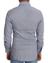 Gray Dotted Semi Fitted Formal SICILIA Shirt Dolce & Gabbana