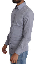 Gray Dotted Semi Fitted Formal SICILIA Shirt Dolce & Gabbana