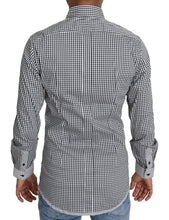 Black White Checkered Casual Shirt Dolce & Gabbana