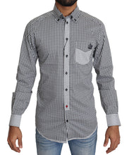 Black White Checkered Casual Shirt Dolce & Gabbana