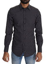 Black White Polka Dots Casual Shirt Dolce & Gabbana