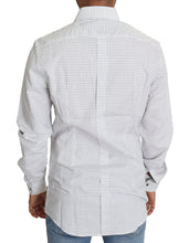 Black White Polka Dots Dress Shirt Dolce & Gabbana