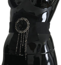 Black Crystal Brooch Wide Wai SATORIA Belt Dolce & Gabbana