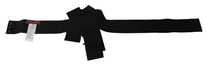Black Crystal Brooch Wide Wai SATORIA Belt Dolce & Gabbana