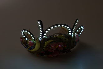 Gold Brass Floral Crystals LED Lights Crown Tiara Diadem Dolce & Gabbana