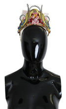 Gold Brass Floral Crystals LED Lights Crown Tiara Diadem Dolce & Gabbana