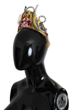 Gold Brass Floral Crystals LED Lights Crown Tiara Diadem Dolce & Gabbana