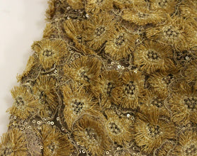 GOLD Long Lace Maxi Crystal Dress Lanre Da Silva Ajayi