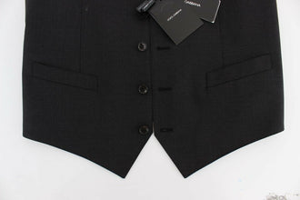 Gray Wool Stretch Dress Blazer Vest Dolce & Gabbana