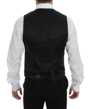 Black Wool Logo Dress Gilet Vest Dolce & Gabbana