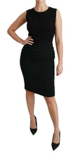 Black Floral Lace Sheath Gown Dress Dolce & Gabbana