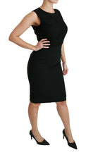 Black Floral Lace Sheath Gown Dress Dolce & Gabbana