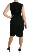 Black Floral Lace Sheath Gown Dress Dolce & Gabbana