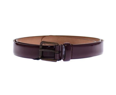 Purple Leather Logo Cintura Gürtel Belt Dolce & Gabbana