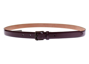 Purple Leather Logo Cintura Gürtel Belt Dolce & Gabbana