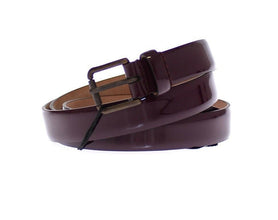 Purple Leather Logo Cintura Gürtel Belt Dolce & Gabbana
