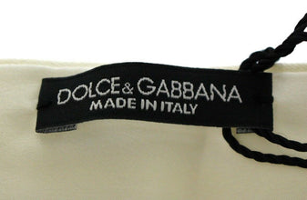 White Waist Silk Cummerbund Belt Dolce & Gabbana