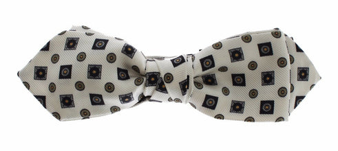 White Silk Bowtie Leather Men Belt Gift Box Dolce & Gabbana