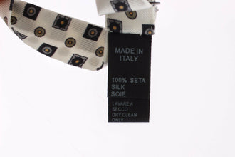 White Silk Bowtie Leather Men Belt Gift Box Dolce & Gabbana