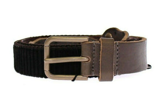 Brown Leather Logo Cintura Gürtel Belt Dolce & Gabbana