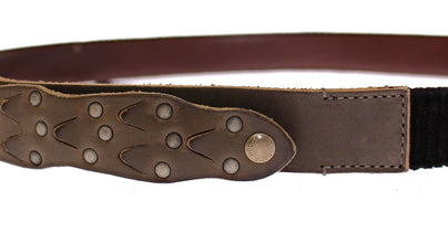 Brown Leather Logo Cintura Gürtel Belt Dolce & Gabbana