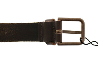 Brown Leather Logo Cintura Gürtel Belt Dolce & Gabbana