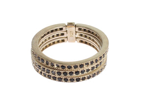 Black CZ 925 Sterling Silver Womens Ring Nialaya