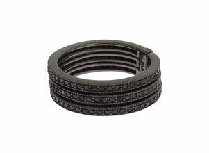Black CZ 925 Sterling Silver Womens Nialaya