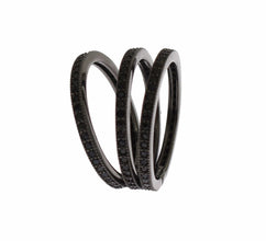 Black CZ 925 Sterling Silver Womens Nialaya