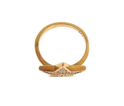 Star Gold 925 Silver Womens Clear Ring Nialaya