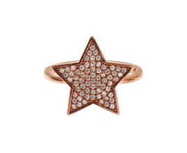 Womens Clear CZ Star 925 Silver Ring Nialaya